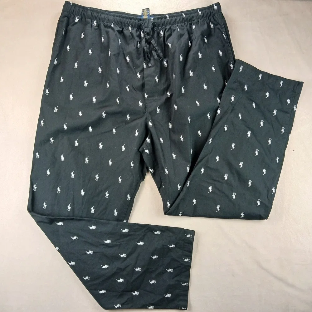 Polo Ralph Lauren XLT Mens Pajama Pants Black Loungewear